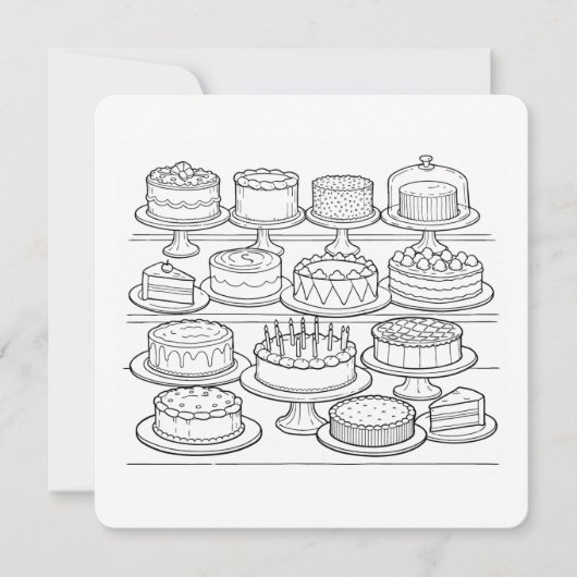 Color Your Own Happy Birthday Card (正面)