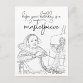 Color Your Own Happy Birthday Postcard ポストカード (正面)