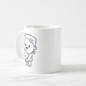 Color Your Own Kawaii Frankenstein Popsicle コーヒーマグカップ (正面左)