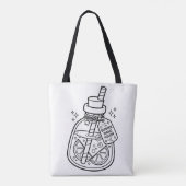 Color Your Own Kawaii Summer Magic Potion Drink トートバッグ (裏面)