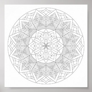 Color-Your-Own Mandala 060517_3 ポスター