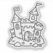 Color Your Own Spooky Sandcastle Ghost Summer シール (正面)