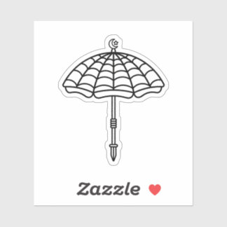 Color Your Own Spooky Spiderweb Beach Umbrella シール