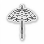 Color Your Own Spooky Spiderweb Beach Umbrella シール (正面)