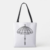 Color Your Own Spooky Spiderweb Beach Umbrella トートバッグ (裏面)
