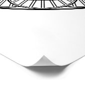 Color Yourself Mandalaポスター抽象芸術シェイプArt ポスター (角)