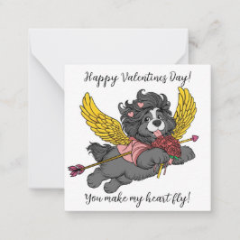 COLORABLE Puppy Dog Kids Classroom Valentine Card ノートカード