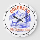 Colorado Centennial State Elk ラージ壁時計 (正面)