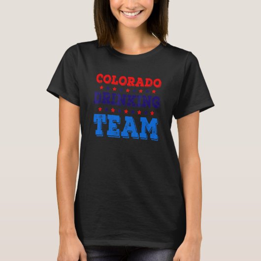 Colorado Drinking Team State Pride   Beer Drinking Tシャツ (正面)