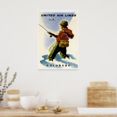 Colorado Fishing Print Colorado Travel Poster ポスター (キッチン)