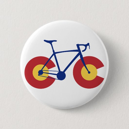 Colorado Flag Bicycle 缶バッジ (正面)