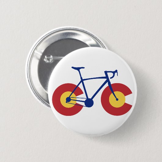 Colorado Flag Bicycle 缶バッジ (正面&裏面)