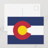 Colorado Flag Souvenir Centennial State ポストカード (正面/裏面)
