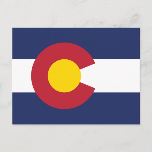 Colorado Flag Souvenir Centennial State ポストカード (正面)