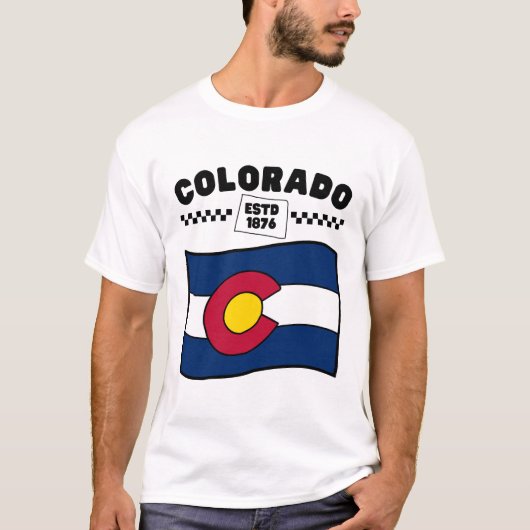 Colorado flag USA Tシャツ (正面)