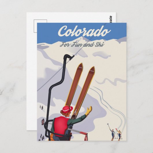 Colorado for Fun and Ski ポストカード (正面/裏面)