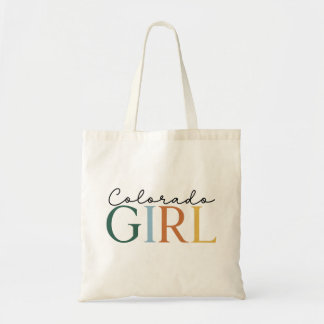 “Colorado Girl”カラフルタイポグラフィートートバッグ トートバッグ