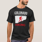 Colorado Hiking – The Centennial State Adventure Tシャツ (正面)