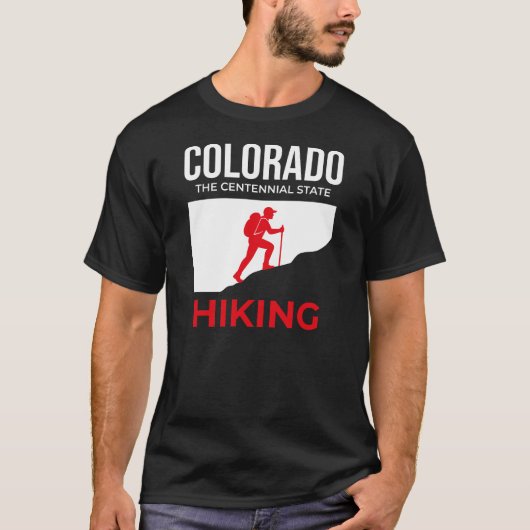Colorado Hiking – The Centennial State Adventure Tシャツ (正面)