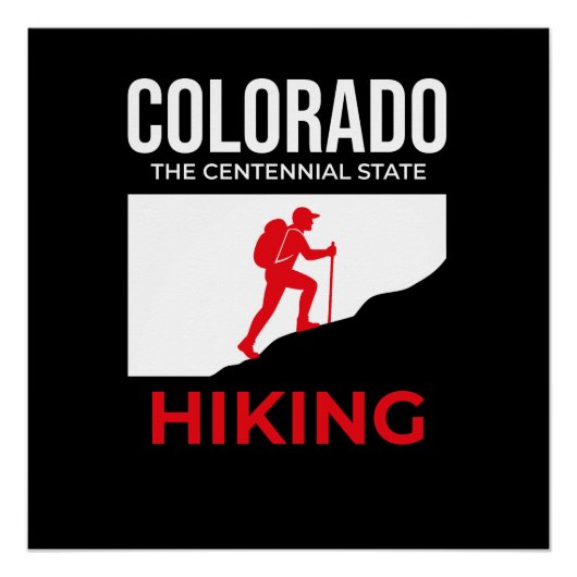 Colorado Hiking – The Centennial State USA ポスター (正面)