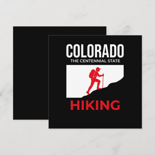 Colorado Hiking – The Centennial State USA 招待状 (正面/裏面)
