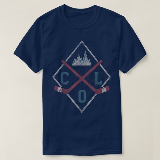 Colorado Ice Hockey Tee Rocky Mountains Winterspor Tシャツ (デザイン正面)