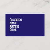 Colorado license plate custom business cards 名刺 (裏面)