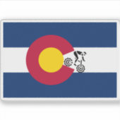 Colorado Mountain Bike Flag シール (正面)