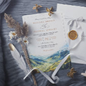Colorado Mountain Destination QR Code Wedding 招待状