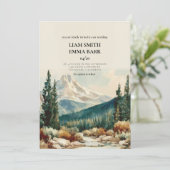 Colorado Mountain Destination Wedding Invitation 招待状 (スタンド正面)