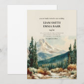 Colorado Mountain Destination Wedding Invitation 招待状 (正面/裏面)