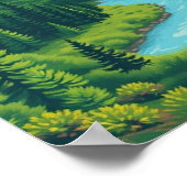 Colorado Mountain Landscape wall art ポスター (角)