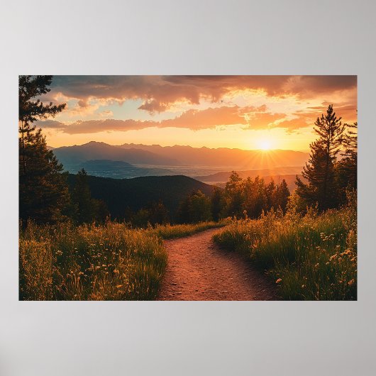 Colorado Mountain Wall Art For Living Room ポスター (正面)
