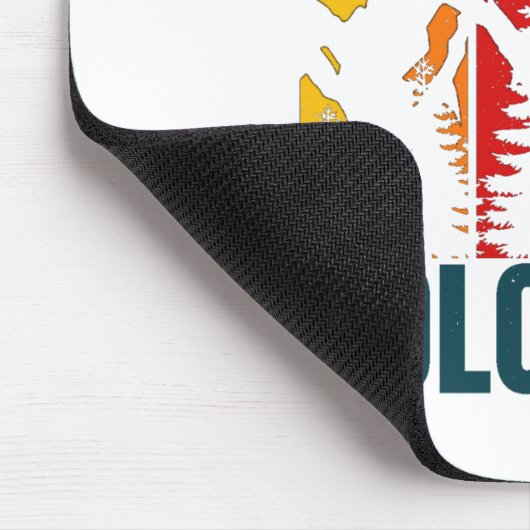 Colorado Mountains Retro マウスパッド (コーナー)