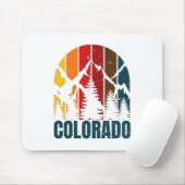 Colorado Mountains Retro マウスパッド (マウス)