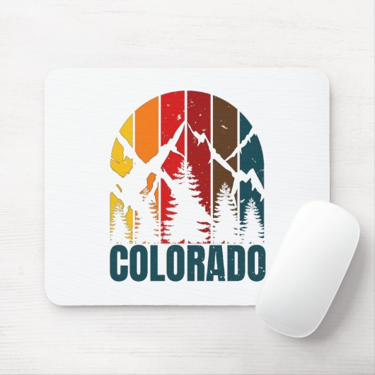 Colorado Mountains Retro マウスパッド (マウス)