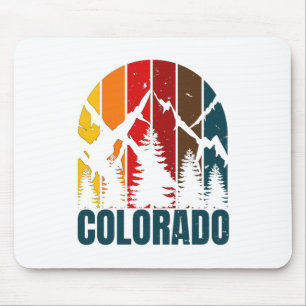 Colorado Mountains Retro マウスパッド