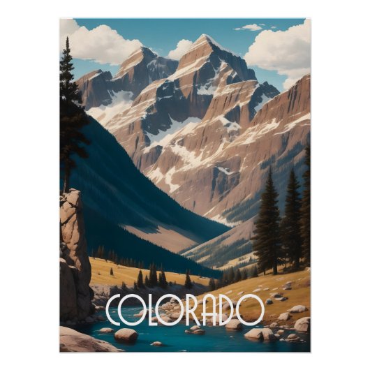 Colorado Mountains Travel Poster ポスター (正面)