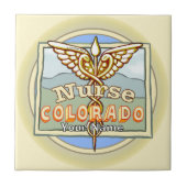 Colorado Nurse Caduceus  タイル (正面)