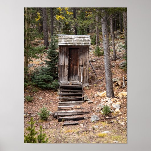 Colorado Outhouse at St. Elmo Ghost Town Photo ポスター (正面)