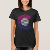 Colorado Pride State C Bisexual Flag Tシャツ (正面)