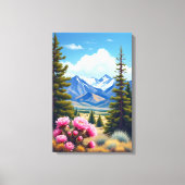 Colorado Rocky Mountains Blooming Cactus キャンバスプリント (正面)