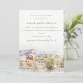 Colorado Springs, Colorado Watercolor Baby Shower 招待状 (スタンド正面)