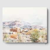 Colorado Springs, Colorado Watercolor Wedding ゲストブック (裏面)