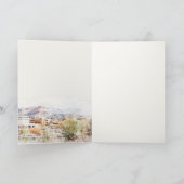 Colorado Springs, Colorado Watercolor Wedding サンキューカード (内部)