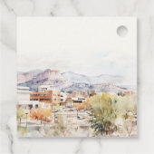 Colorado Springs, Colorado Watercolor Wedding フェイバータグ (裏面)