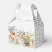 Colorado Springs, Colorado Watercolor Wedding フェイバーボックス (裏面サイド)