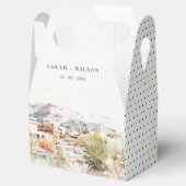 Colorado Springs, Colorado Watercolor Wedding フェイバーボックス (オープン)