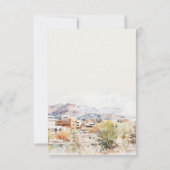 Colorado Springs, Colorado Watercolor Wedding 出欠カード (裏面)