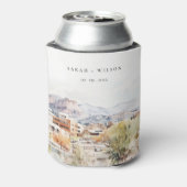 Colorado Springs, Colorado Watercolor Wedding 缶クーラー (缶裏面)